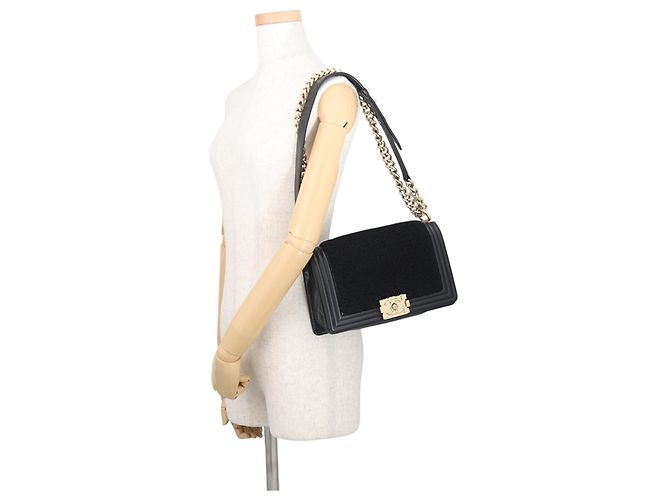 Borsa Chanel Boy Chanel nera Nero - vista 4
