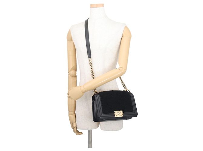 Borsa Chanel Boy Chanel nera Nero - vista 5