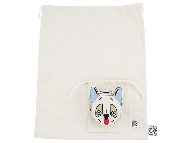 Borsa a mano compatta in pelle Loewe Hammock Bianco - vista 15
