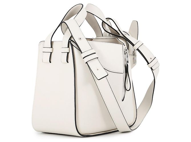 Borsa a mano compatta in pelle Loewe Hammock Bianco - vista 2