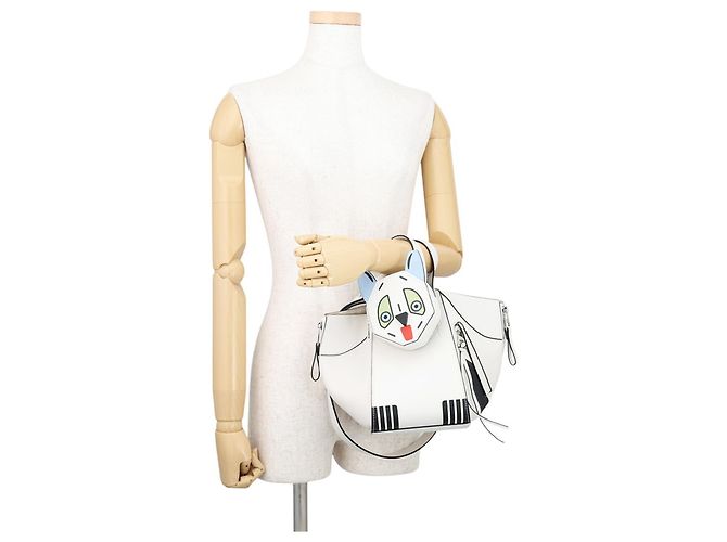 Borsa a mano compatta in pelle Loewe Hammock Bianco - vista 4
