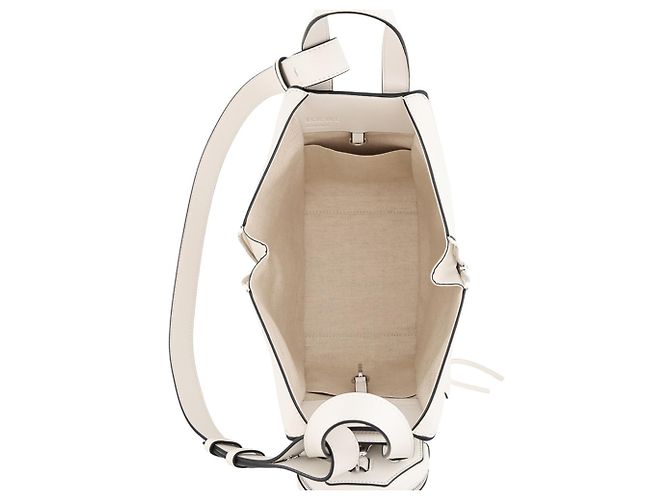 Borsa a mano compatta in pelle Loewe Hammock Bianco - vista 6