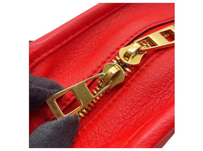 Borsa a mano in pelle Loewe Amazona 23 Rosso - vista 11