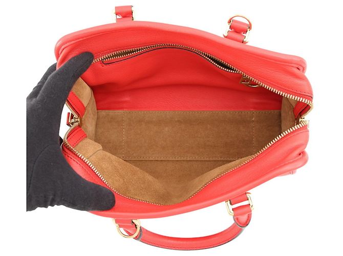 Borsa a mano in pelle Loewe Amazona 23 Rosso - vista 6