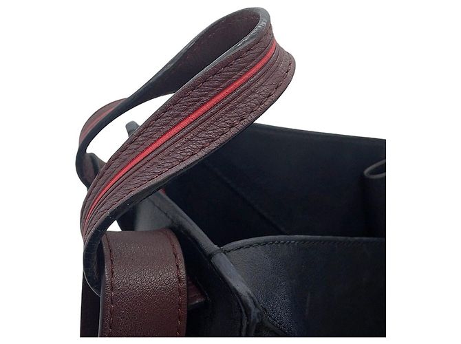 Borsa a mano in pelle Loewe Hammock Small Nero Rosso - vista 11