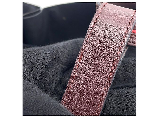 Borsa a mano in pelle Loewe Hammock Small Nero Rosso - vista 14