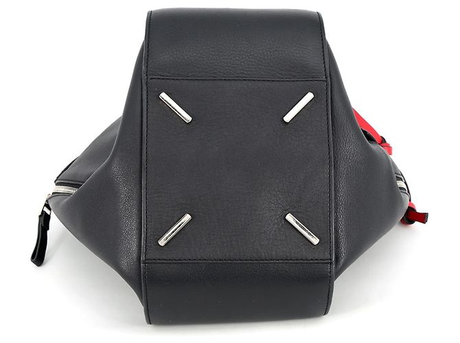 Borsa a mano in pelle Loewe Hammock Small Nero Rosso - vista 3