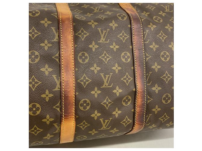 Louis Vuitton Boston Monogram Keepall Bandoulière 55 Marrone - vista 10