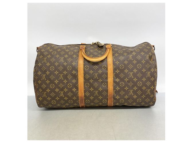 Louis Vuitton Boston Monogram Keepall Bandoulière 55 Marrone - vista 15