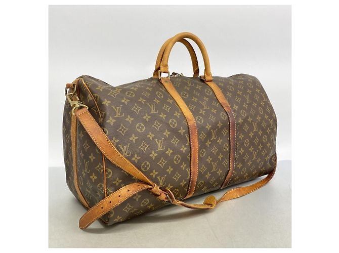 Louis Vuitton Boston Monogram Keepall Bandoulière 55 Marrone - vista 2