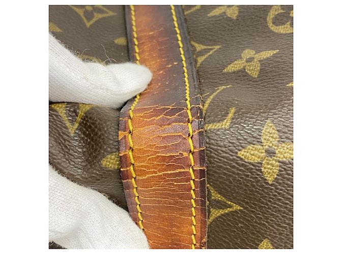 Louis Vuitton Boston Monogram Keepall Bandoulière 55 Marrone - vista 6