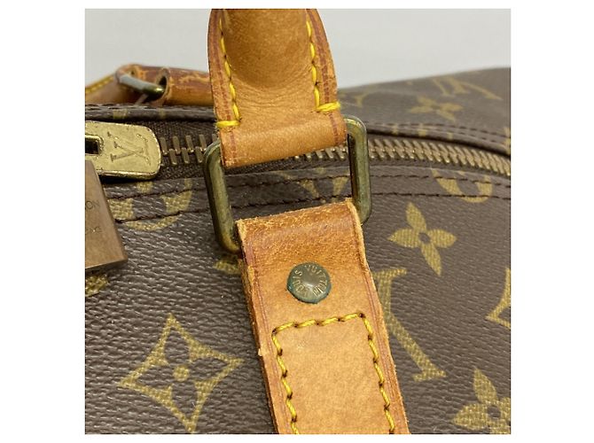 Louis Vuitton Boston Monogram Keepall Bandoulière 55 Marrone - vista 8