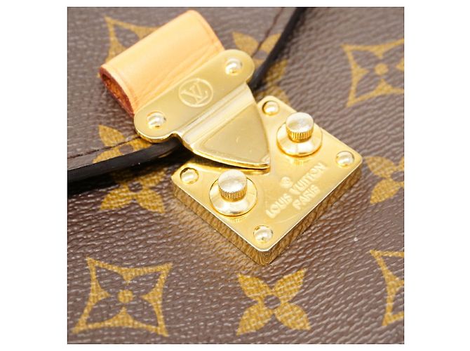 Borsa Louis Vuitton Monogram Pochette Metis MM Marrone - vista 8