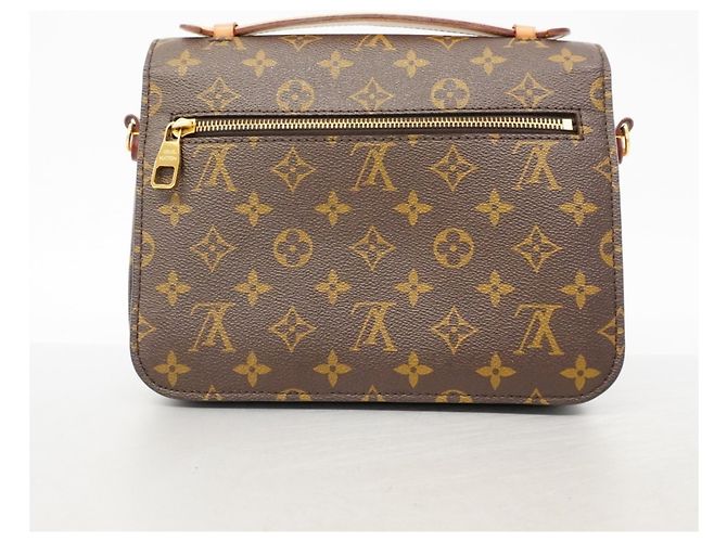 Borsa Louis Vuitton Monogram Pochette Metis MM Marrone - vista 9