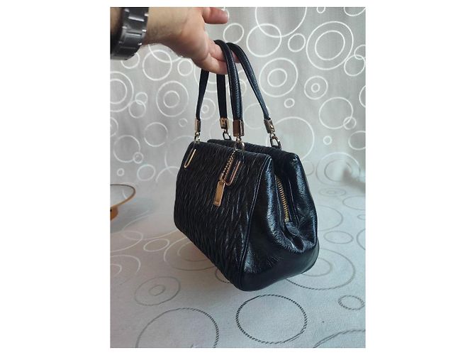 Coach Borsa Satchel in pelle nera Nero - vista 19