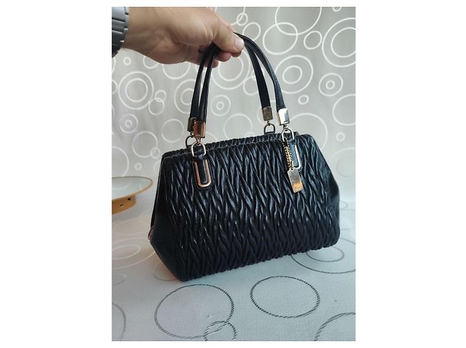 Coach Borsa Satchel in pelle nera Nero - vista 2