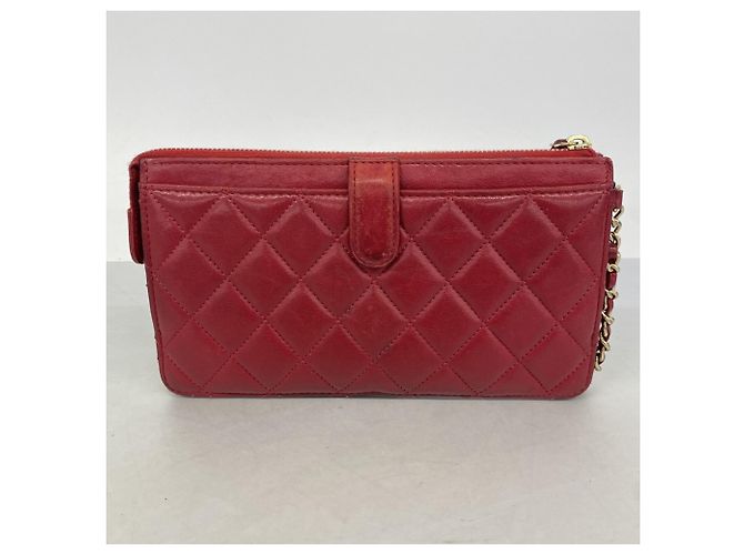 Clutch Chanel Matelassé Icon Rosso - vista 12