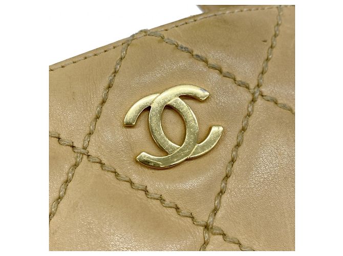 Borsa Tote Chanel in agnello beige - vista 10