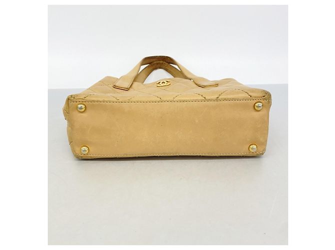 Borsa Tote Chanel in agnello beige - vista 3