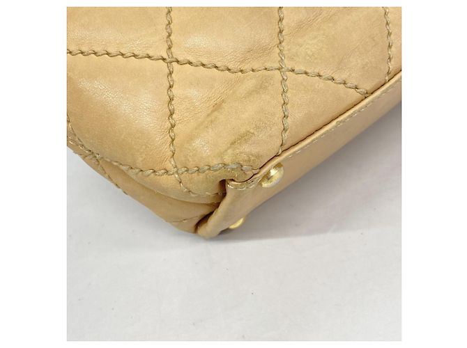 Borsa Tote Chanel in agnello beige - vista 9