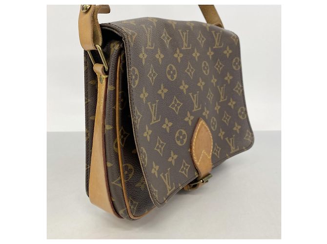 Borsa a tracolla Louis Vuitton Monogram Cartouchiere GM Marrone - vista 2