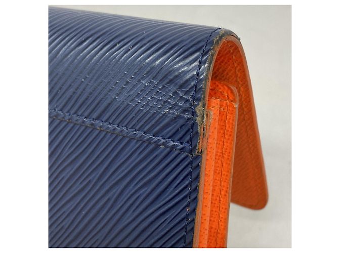 Twist Louis Vuitton Epi Leder langer Geldbeutel Marineblau - Ansicht 5