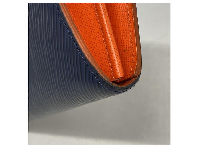 Twist Louis Vuitton Epi Leder langer Geldbeutel Marineblau - Ansicht 6