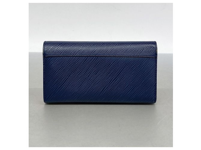 Twist Louis Vuitton Epi Leder langer Geldbeutel Marineblau - Ansicht 9