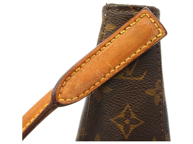 Borsa a Spalla Louis Vuitton Monogram Looping GM Marrone - vista 9