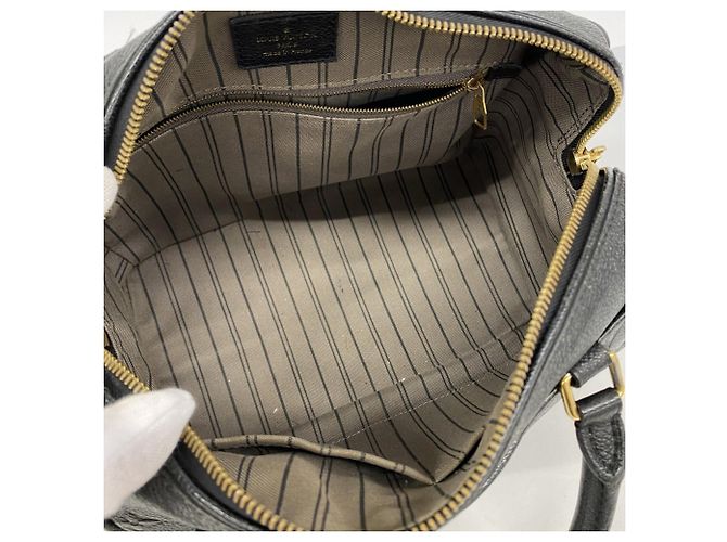 Borsa Louis Vuitton Monogram Empreinte Speedy Bandoulière 25 Nero - vista 4