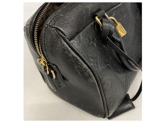 Borsa Louis Vuitton Monogram Empreinte Speedy Bandoulière 25 Nero - vista 7