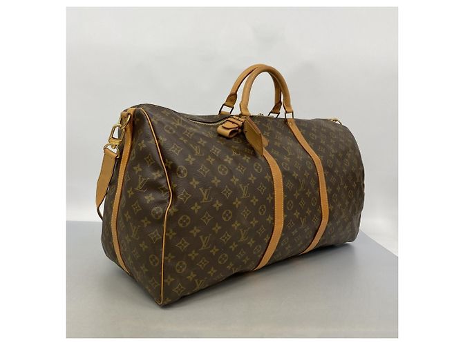 Keepall Borsa Boston marrone Louis Vuitton - vista 2