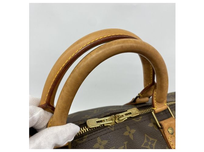 Keepall Borsa Boston marrone Louis Vuitton - vista 8