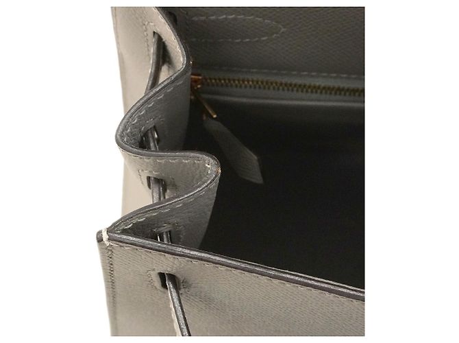 Hermès Borsa Hermes Kelly 28 in pelle Epsom grigia Marrone - vista 10