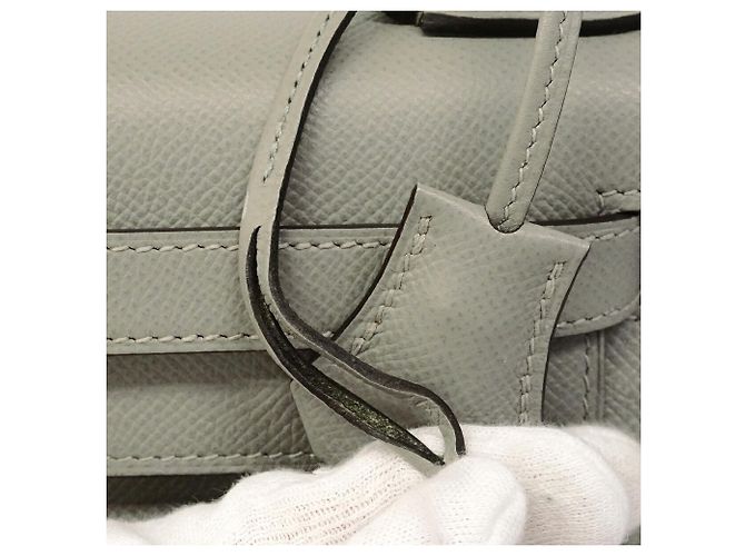 Hermès Borsa Hermes Kelly 28 in pelle Epsom grigia Marrone - vista 15