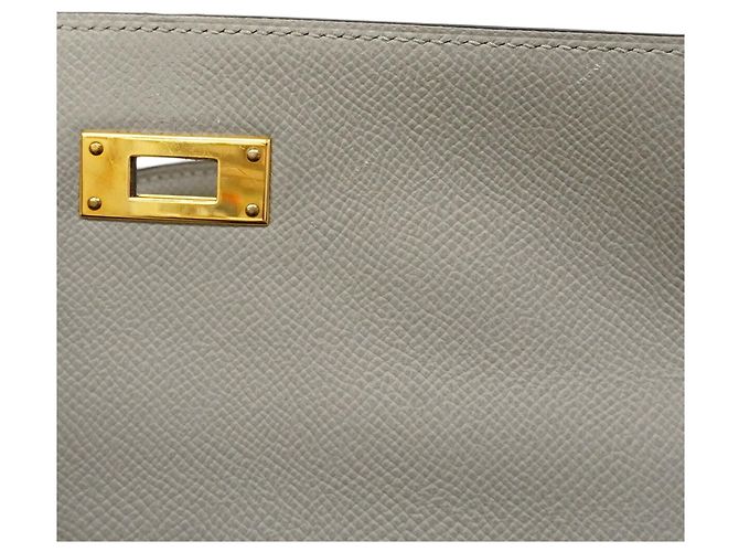 Hermès Borsa Hermes Kelly 28 in pelle Epsom grigia Marrone - vista 16