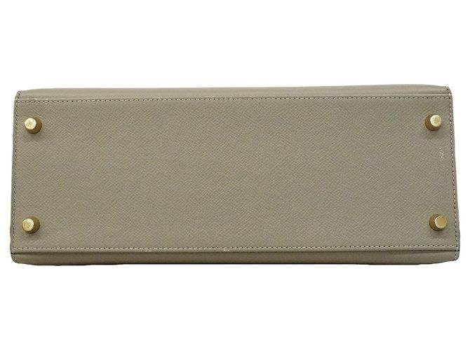 Hermès Borsa Hermes Kelly 28 in pelle Epsom grigia Marrone - vista 3