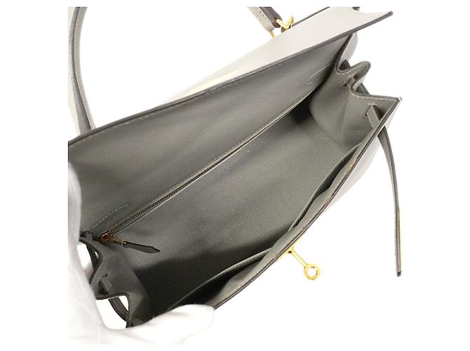 Hermès Borsa Hermes Kelly 28 in pelle Epsom grigia Marrone - vista 4