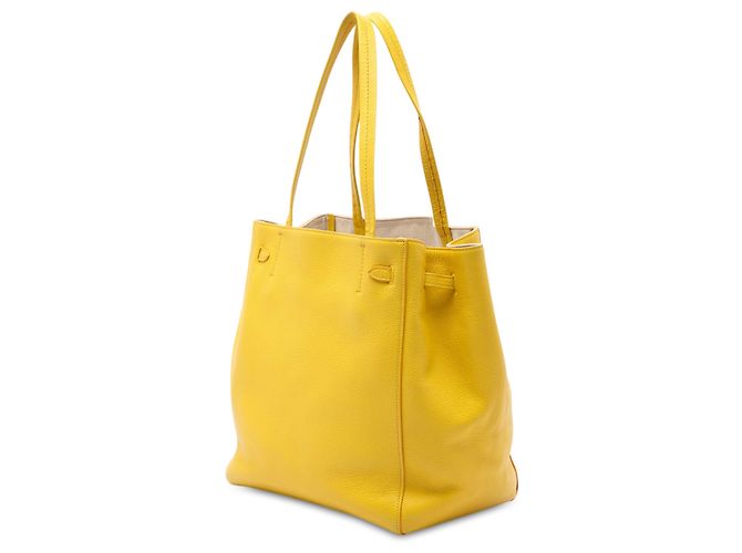 Céline Borsa Tote Phantom in pelle di vitello granulata gialla di Celine, piccola Giallo - vista 2
