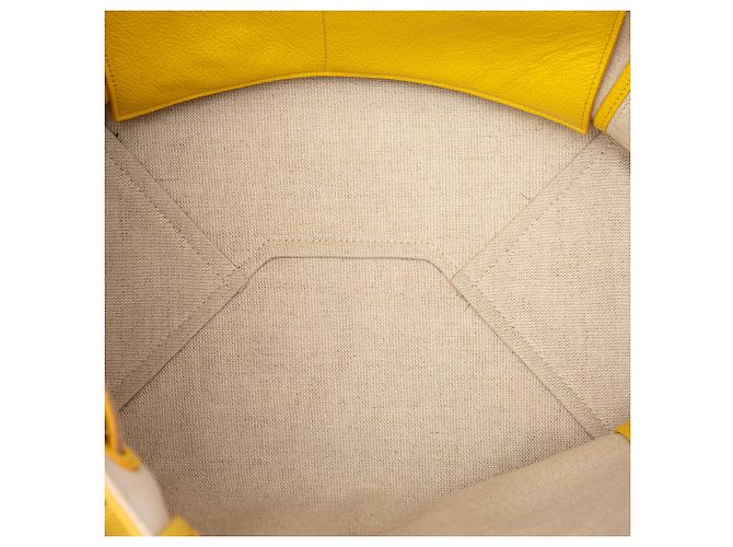 Céline Borsa Tote Phantom in pelle di vitello granulata gialla di Celine, piccola Giallo - vista 4
