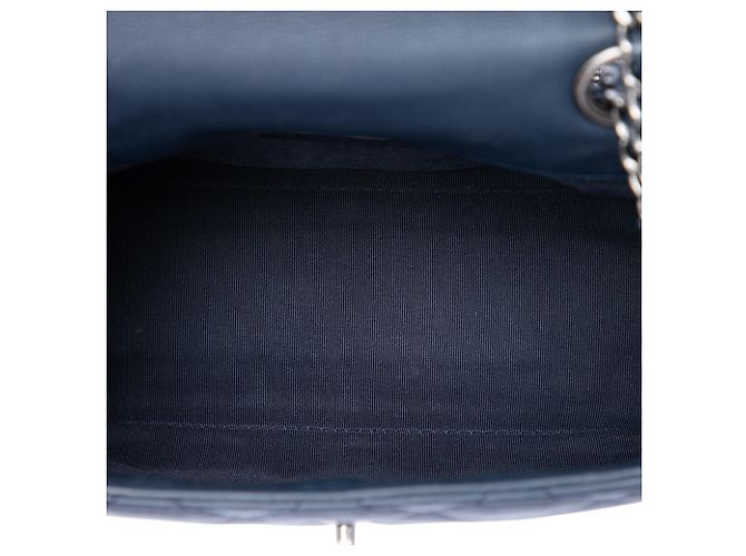 Chanel Blue Quilted Calfskin Frame in Chain Flap Blu navy - vista 4