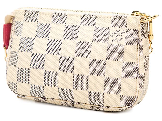 Louis Vuitton White Damier Azur Evasion Mini Pochette Accessoires Bianco - vista 2
