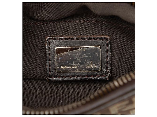 Fendi Marrone Zucchino Canvas Crossbody - vista 5