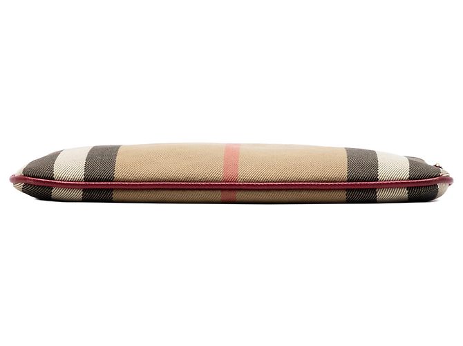Borsa a tracolla Burberry Derby Peyton in tela House Check marrone Marrone chiaro - vista 3