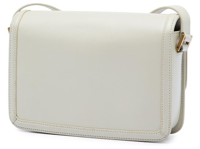 Bolsa Solferino em couro de vitelo liso branco Medium da Saint Laurent na caixa - vista 2