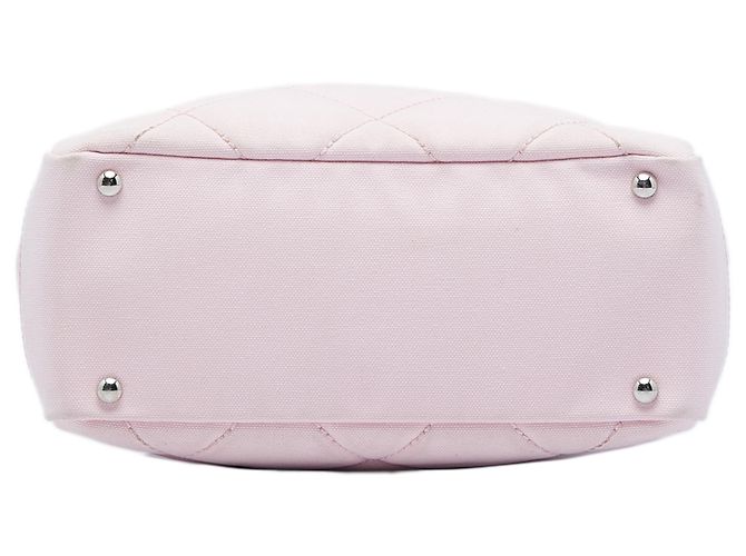 Tote Chanel Pink Small Quilted Canvas Paris Biarritz Rosa - vista 3