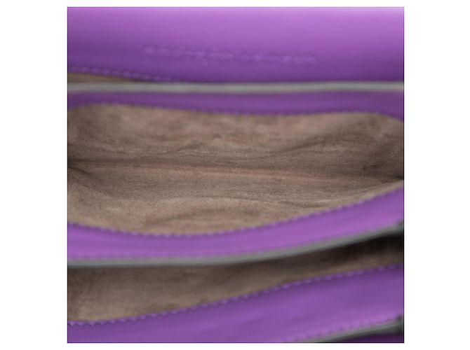 Borsa a tracolla runway in nappa intrecciato viola small Bottega Veneta - vista 4