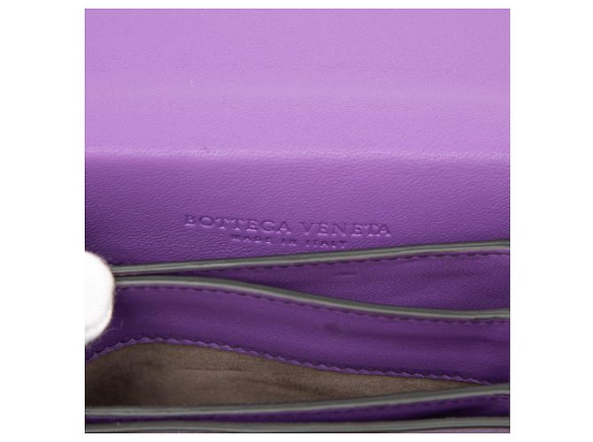 Borsa a tracolla runway in nappa intrecciato viola small Bottega Veneta - vista 5
