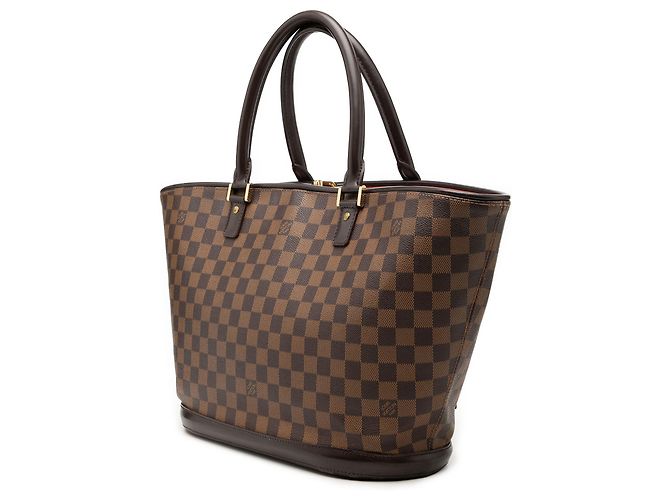 Louis Vuitton Marrone Damier Ebene Manosque GM - vista 2