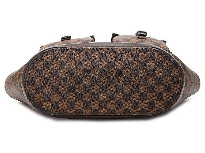 Louis Vuitton Marrone Damier Ebene Manosque GM - vista 3